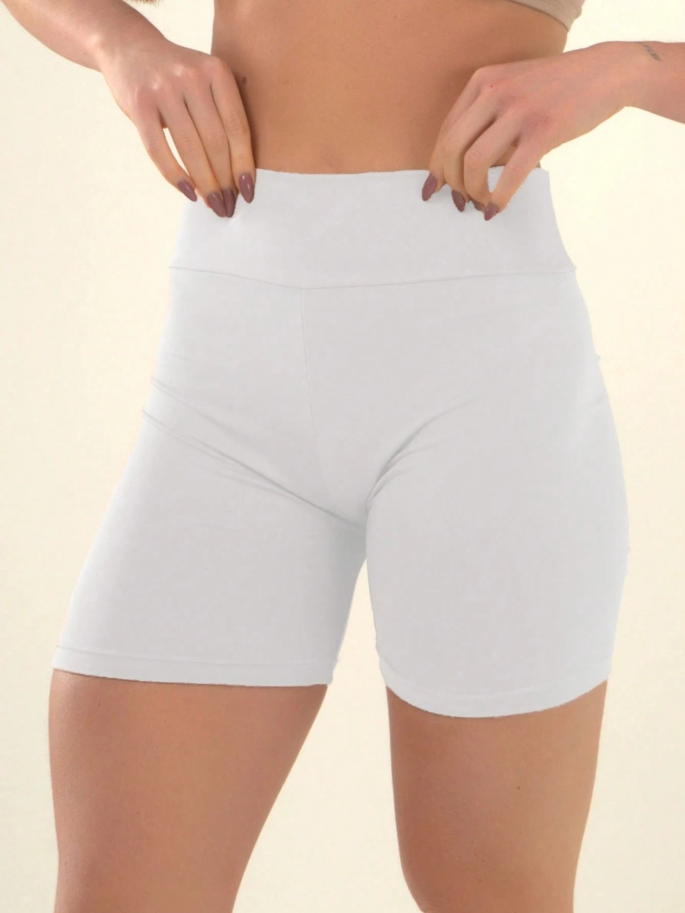 Short Anágua Cós Alto Segunda Pele Branco (Compre 1 e Leve 2)