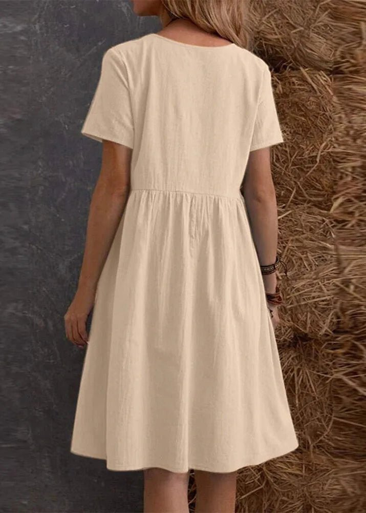 Vestido Midi Soltinho Larissa Apricot