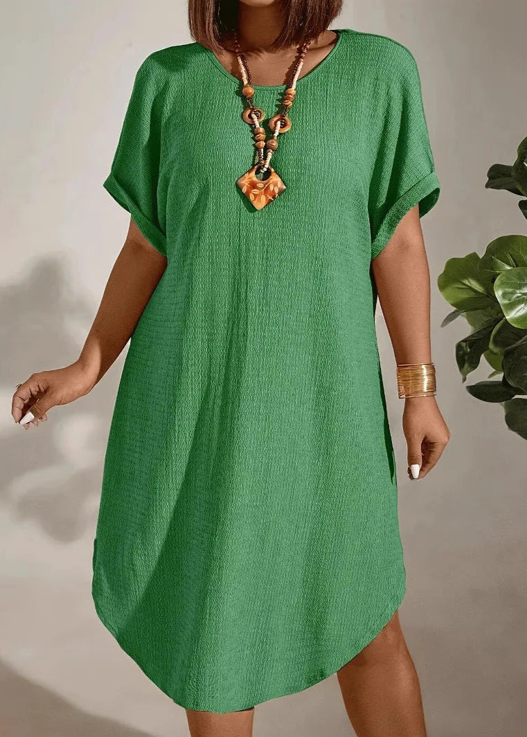 Vestido Plus Size Midi Soltinho Sabrina Green