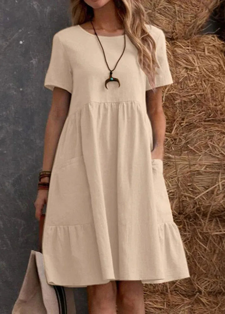 Vestido Midi Soltinho Larissa Apricot