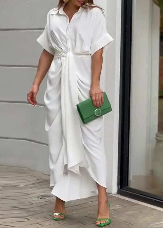 Vestido Longo Classic Casual Vivian White