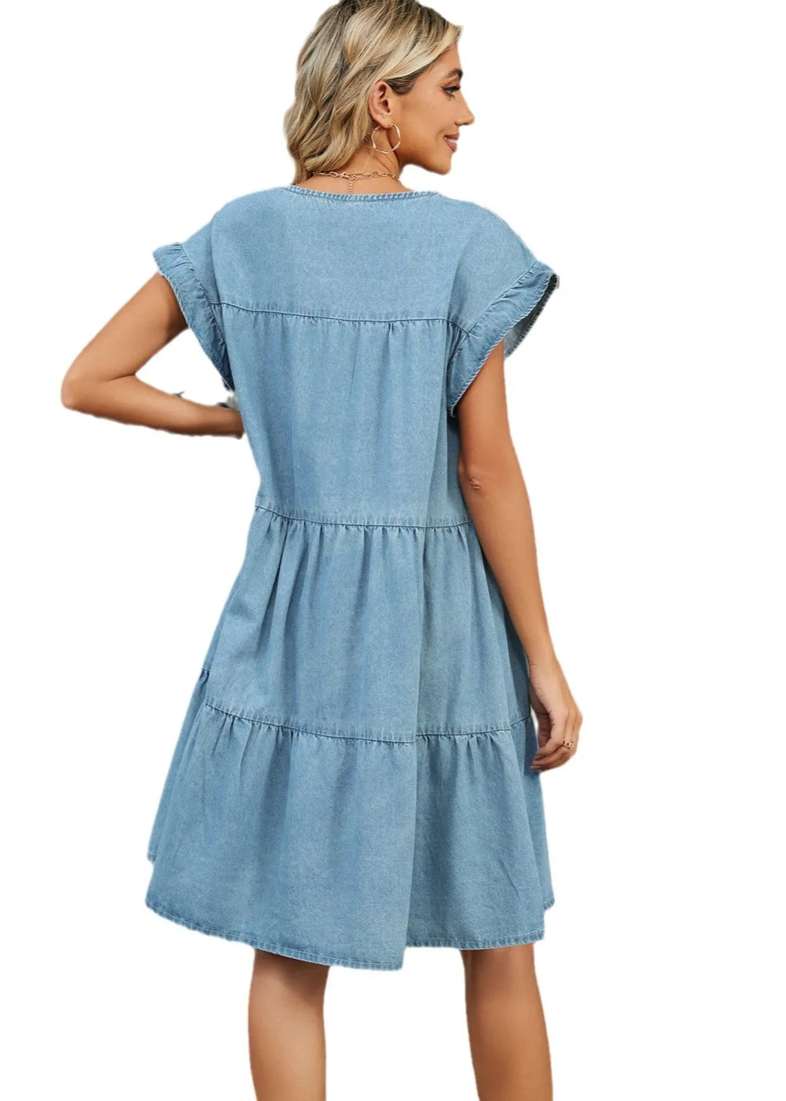 Vestido Midi Vintage Isa Blue