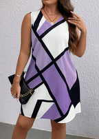 Vestido Plus Size Midi Estampa Geométrica Liz