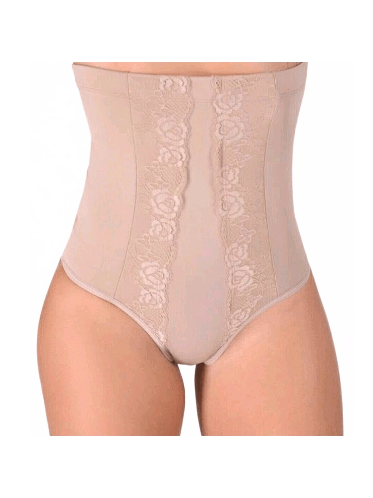 Kit Calcinha Cinta Modeladora Alta Comprime e Modela Pós Parto Alta Compressão Bege (Compre 1 e Leve 2)