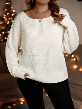 Suéter Feminino Plus Size Tricot Canelado Marta