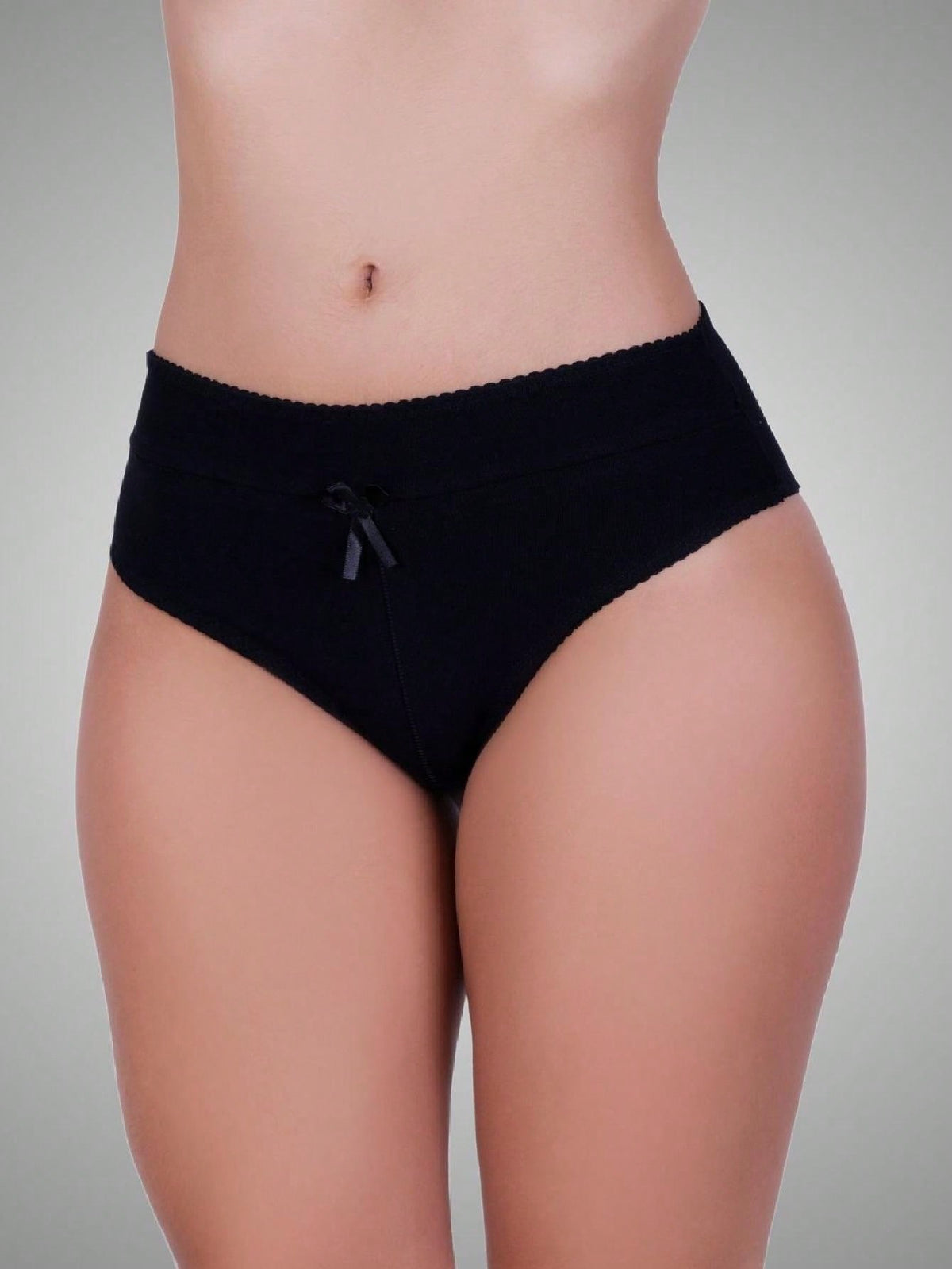 Calcinha de Algodão Tanga Cós Alto Duplo Modeladora (Compre 1 e Leve 2)