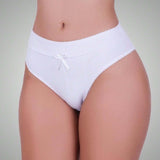 Calcinha de Algodão Tanga Cós Alto Duplo Modeladora (Compre 1 e Leve 2)