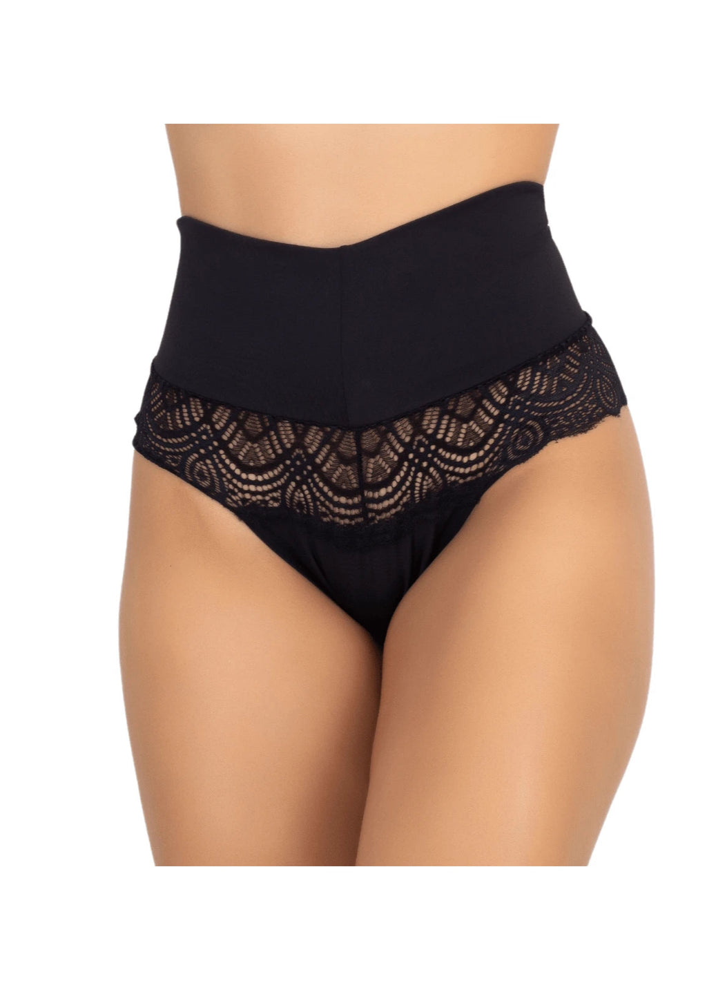 Kit Calcinha de Renda Cintura Alta com Forro de Algodao Multicolorido (Compre 3 e Leve 5)