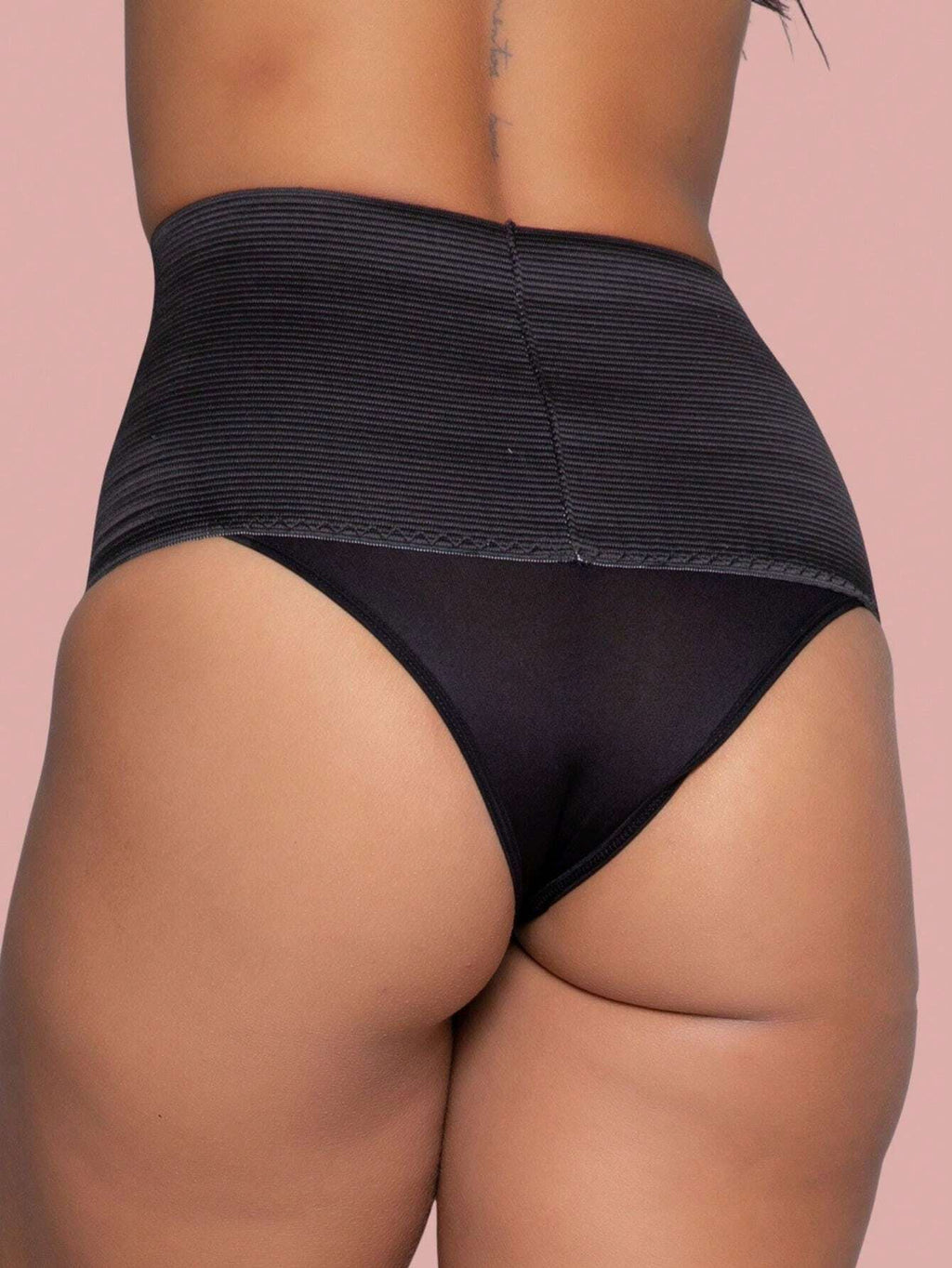 Calcinha Cinta Modeladora Alta Compressão Pós Parto 18cm Preto (Compre 1 e Leve 2)