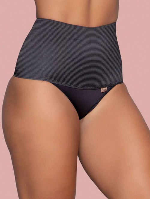 Calcinha Cinta Modeladora Alta Compressão Pós Parto 18cm Preto (Compre 1 e Leve 2)