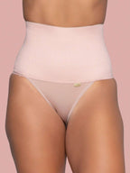 Kit Calcinha Cinta Modeladora Alta Compressão Pós Parto 18cm Bege (Compre 1 e Leve 2)