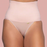 Kit Calcinha Cinta Modeladora Alta Compressão Pós Parto 18cm Bege (Compre 1 e Leve 2)