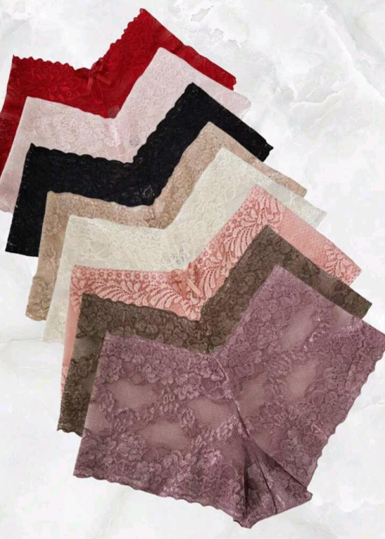 Calcinha Plus Size de Renda Shortinho Multicolorido (Compre 3 e Leve 5)
