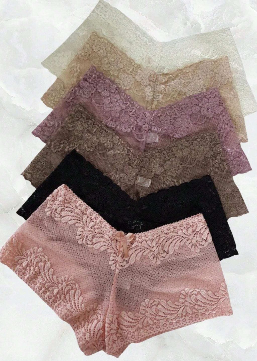 Kit Calcinha de Renda Calesson Shortinho Cos Alto Multicolorido (Compre 10 e Leve 15)