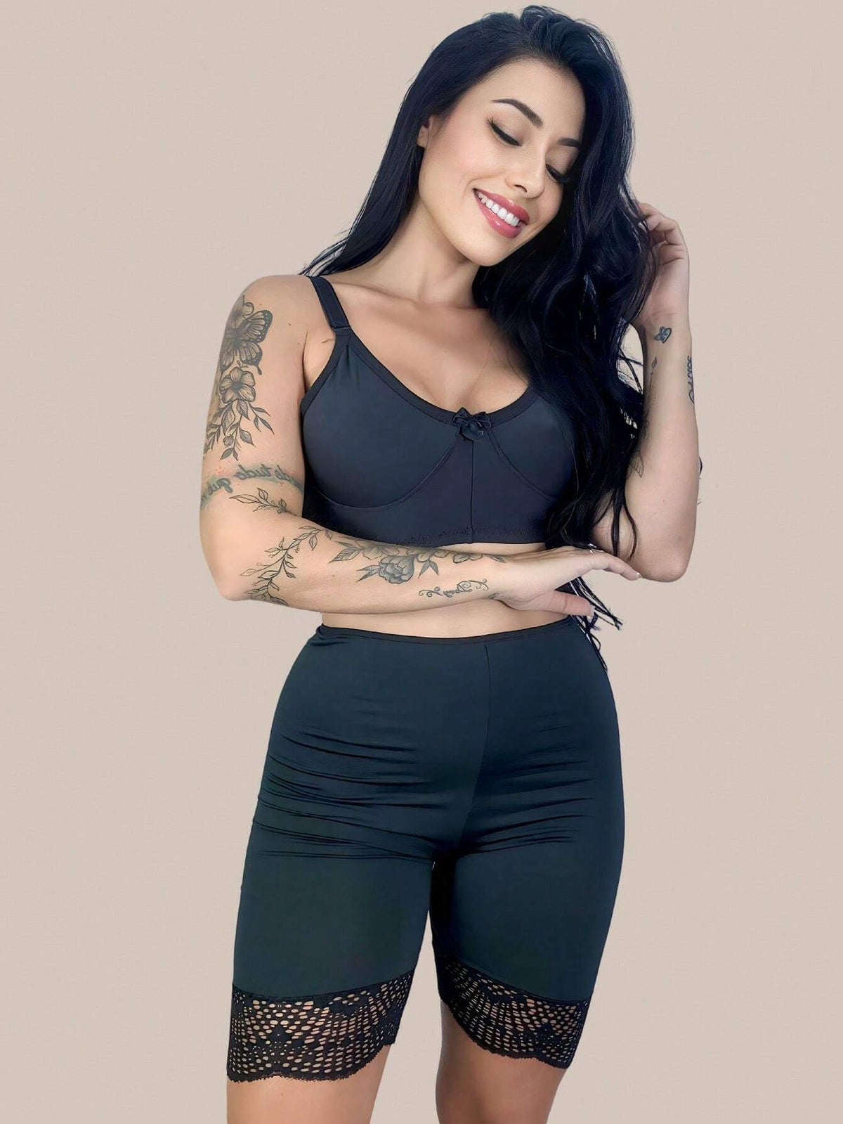 Short Anagua Modeladora Antiassadura Renda (Compre 2 e Leve 3)