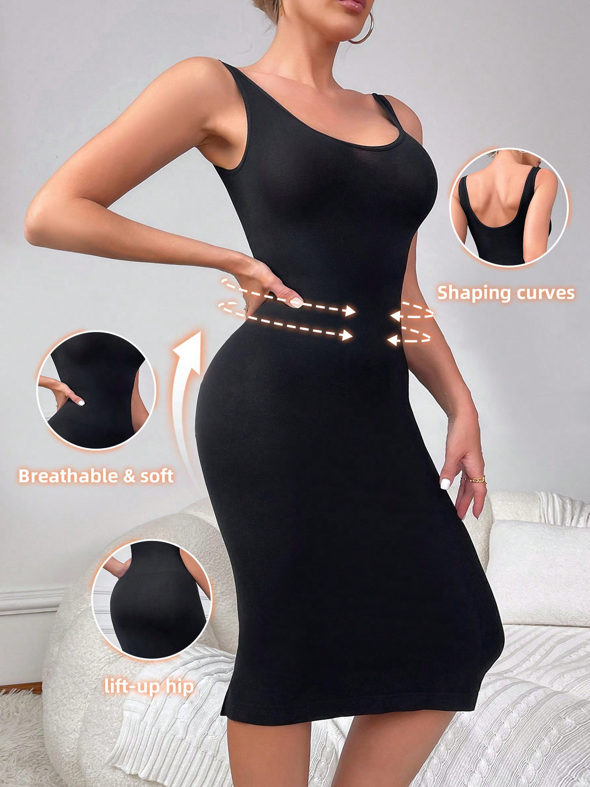 Anagua de Vestido Modelador Bodycon
