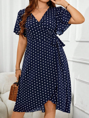 Vestido Feminino Plus Size com Manga Babado Iasmin