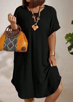 Vestido Plus Size Longo Bodycon com Manga Morcego Julia Black