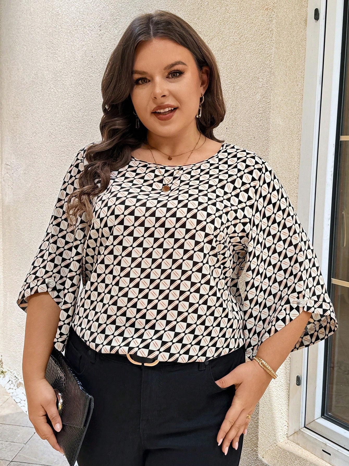 Blusa Feminina Plus Size Estampada Amanda