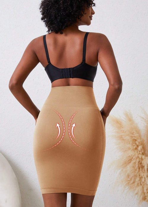 Anágua de Vestido Modelador com Compressão Abdominal Damasco