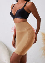 Anágua de Vestido Modelador com Compressão Abdominal Damasco