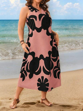 Vestido Feminino Plus Size Estampado Joice