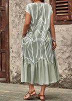 Vestido Plus Size Longo Casual Estampa Floral Michele