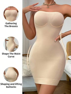 Anagua de Vestido Curto sem Costuras sem Alças
