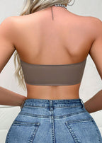 Sutiã Push-up Tomara que Caia com Fechamento Frontal Beige