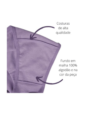 Calcinha Algodão Antialérgico Cós Duplo ( Compre 3 e Leve 5)