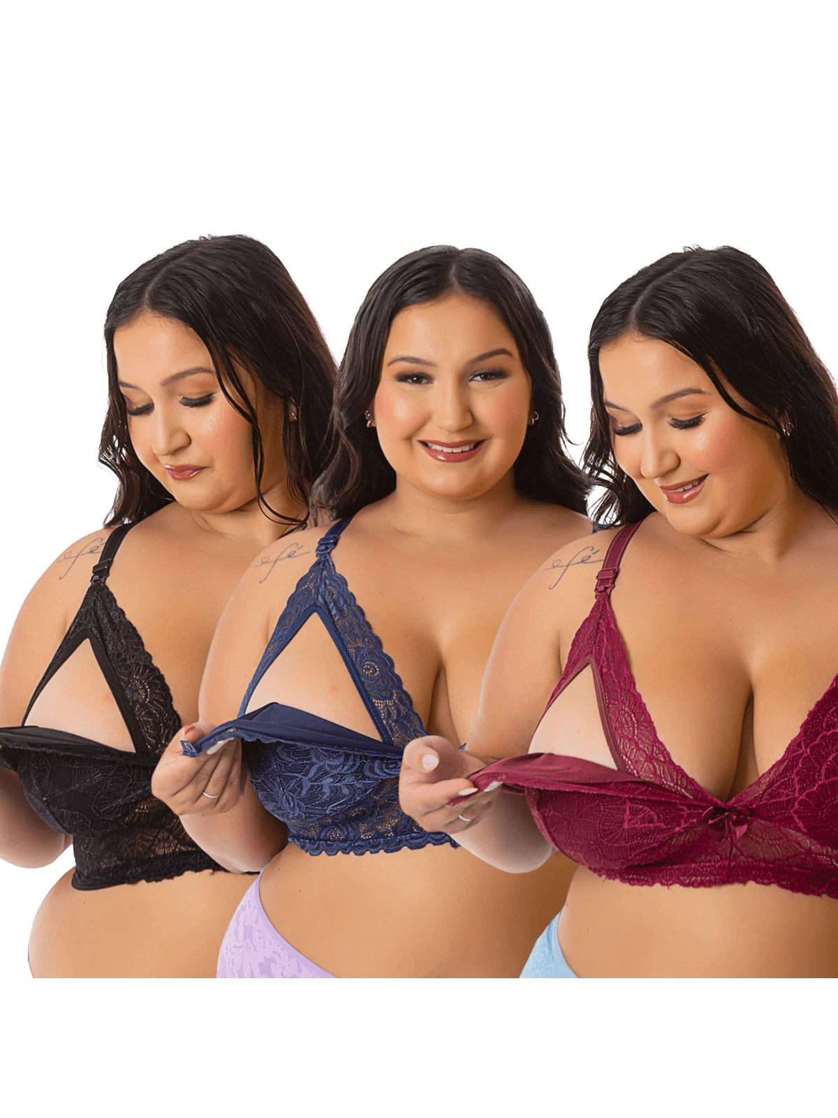 Sutiã Amamentação Renda Confortável Plus Size (compre 2 e Leve 3)