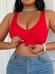 Top Bralette com Fecho Frontal Plus Size Alice