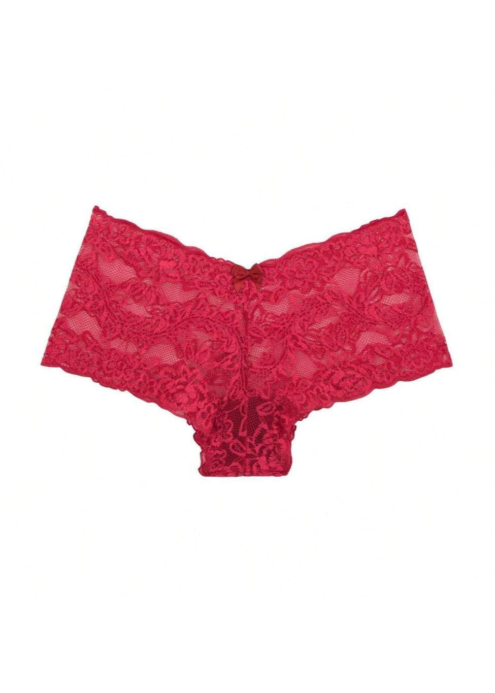 Kit Calcinha de Renda Calesson Shortinho com Forro Algodão Multicolorido (Compre 5 e Leve 10)