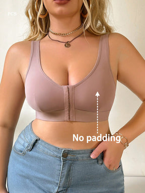 Top Bralette com Fecho Frontal Plus Size Alice