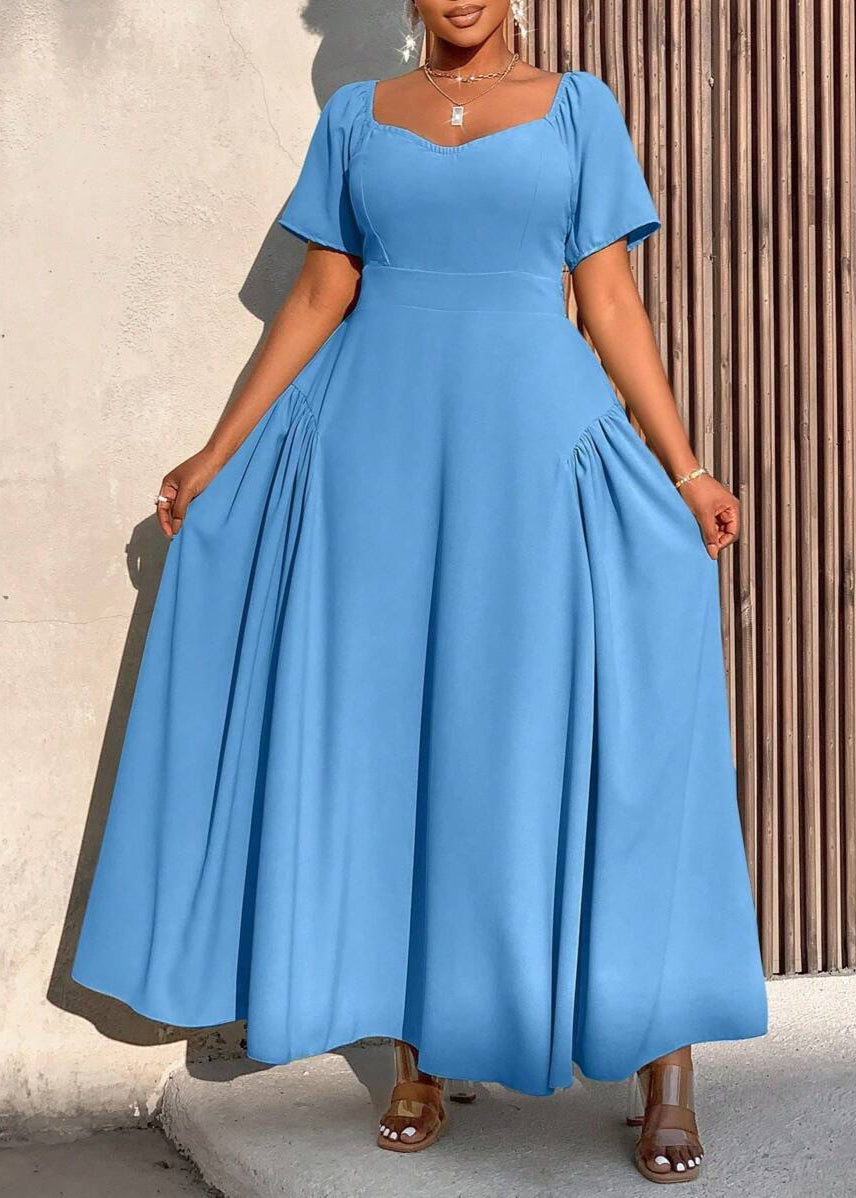 Vestido Plus Size Casual Elegante Mia Blue