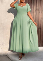 Vestido Plus Size Casual Elegante Mia Green