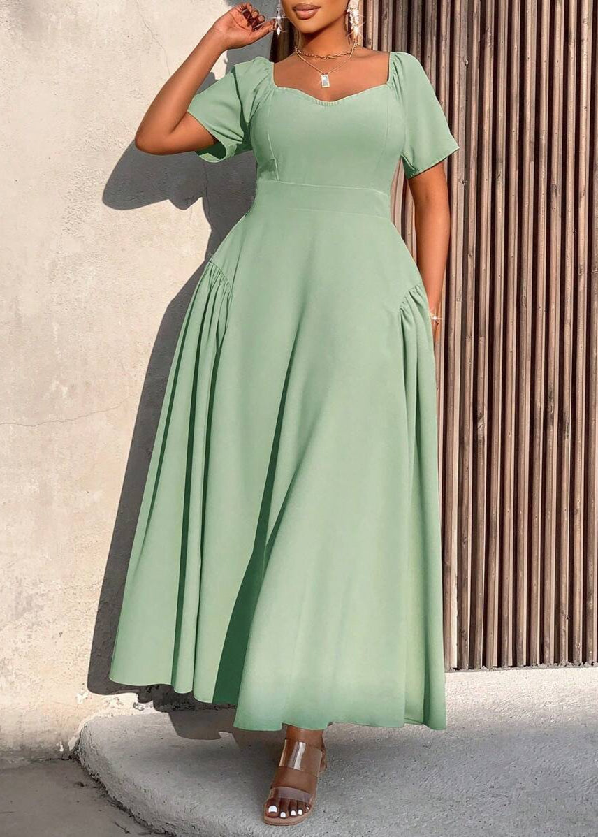 Vestido Plus Size Casual Elegante Mia Green