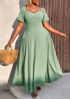 Vestido Plus Size Casual Elegante Mia Green