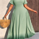 Vestido Plus Size Casual Elegante Mia Green
