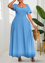 Vestido Plus Size Casual Elegante Mia Blue