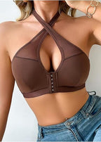 Sutiã Halter com Fechamento Frontal Ana Brown