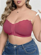 Sutiã Plus Size Tomara que Caia Tubular com Fecho Frontal sem Fios Watermelon