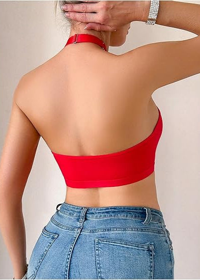 Sutiã Halter com Fechamento Frontal Ana Red