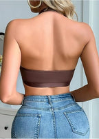 Sutiã Halter com Fechamento Frontal Ana Brown