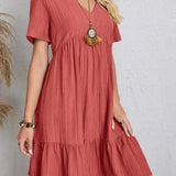 Vestido Midi Elegante Soltinho Valentina Red