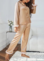 Pijama Americano Feminino Elegante Brisa Champagne