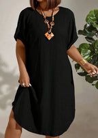 Vestido Plus Size Midi Soltinho Sabrina Black