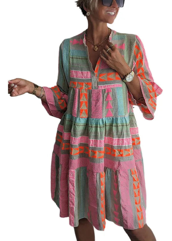 Vestido Midi Soltinho Gola V Raíssa