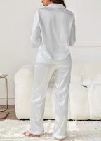 Pijama Americano Feminino Elegante Brisa White