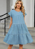 Vestido Midi Vintage Isa Blue